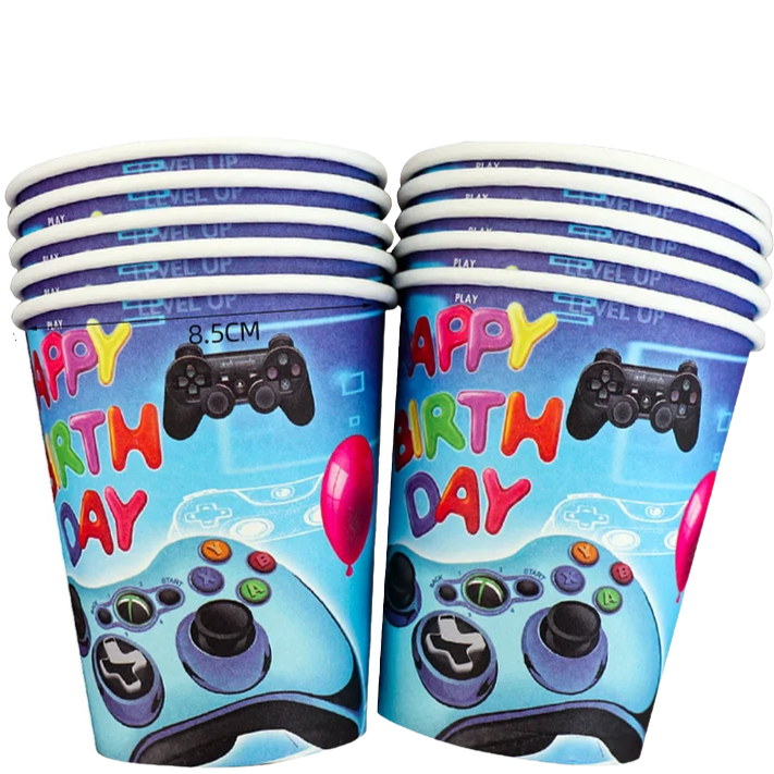Gamer Boy Paper Cups - 10CT