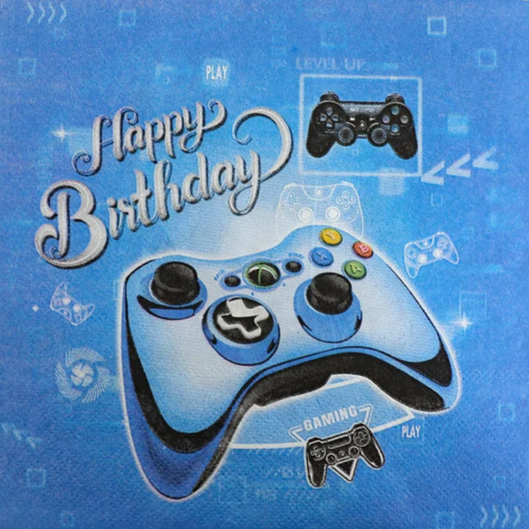 Gamer Boy Paper Napkins - 20CT