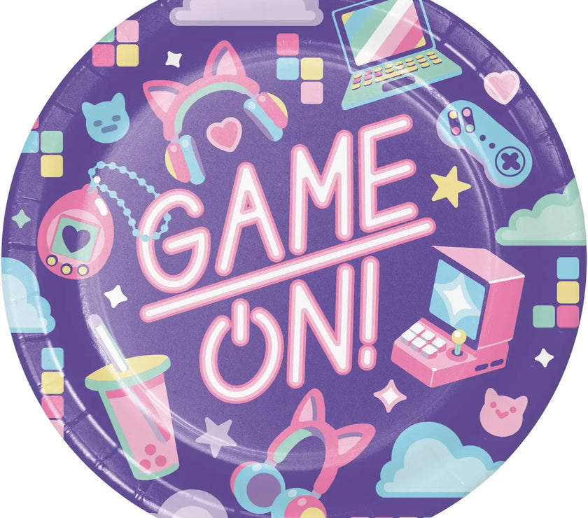 Gamer Girl Dinner Plates 8CT
