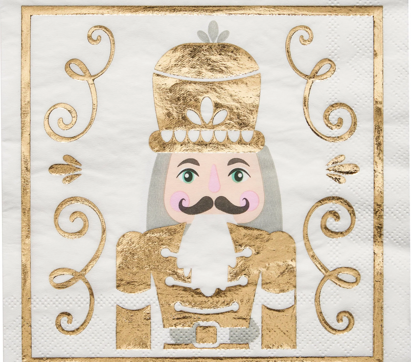 Gilded Nutcracker Luncheon Napkin 20CT