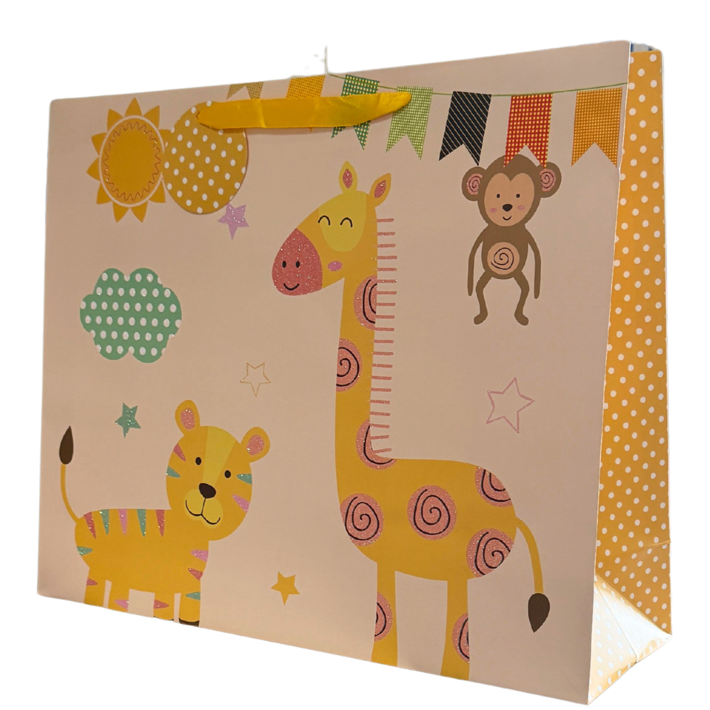 Yellow Giraffe Jumbo Baby Gift Bag