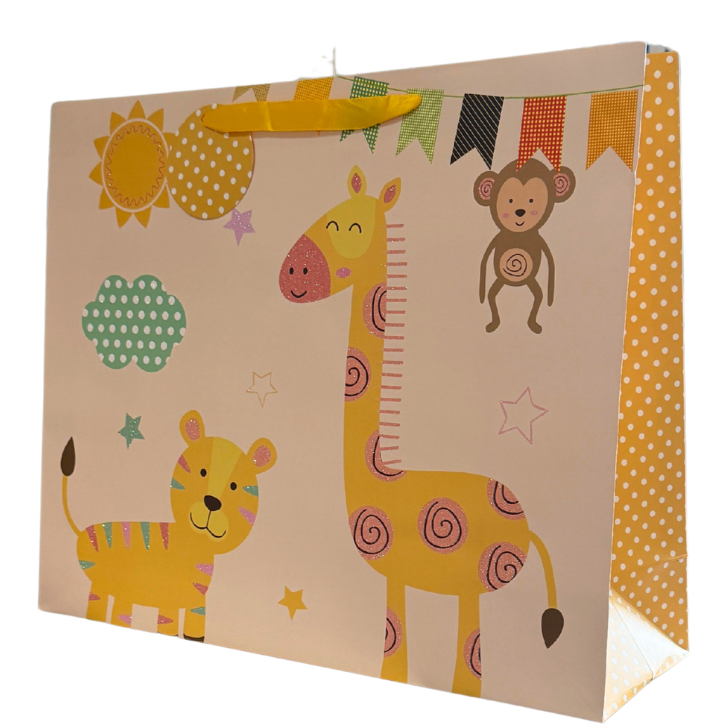 Yellow Giraffe Jumbo Baby Gift Bag