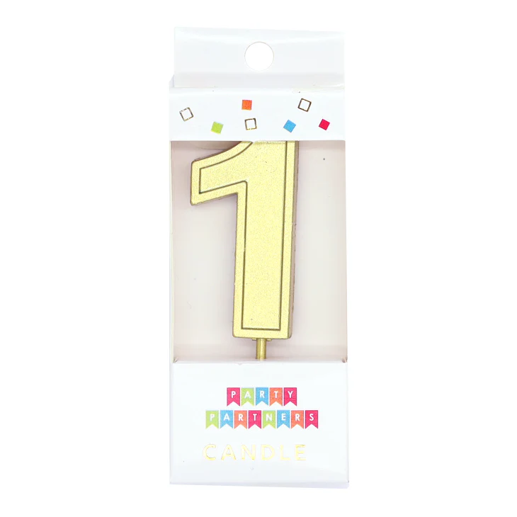 Gold Number Candle