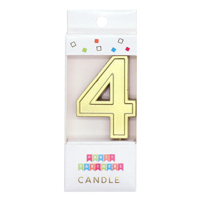 Gold Number Candle