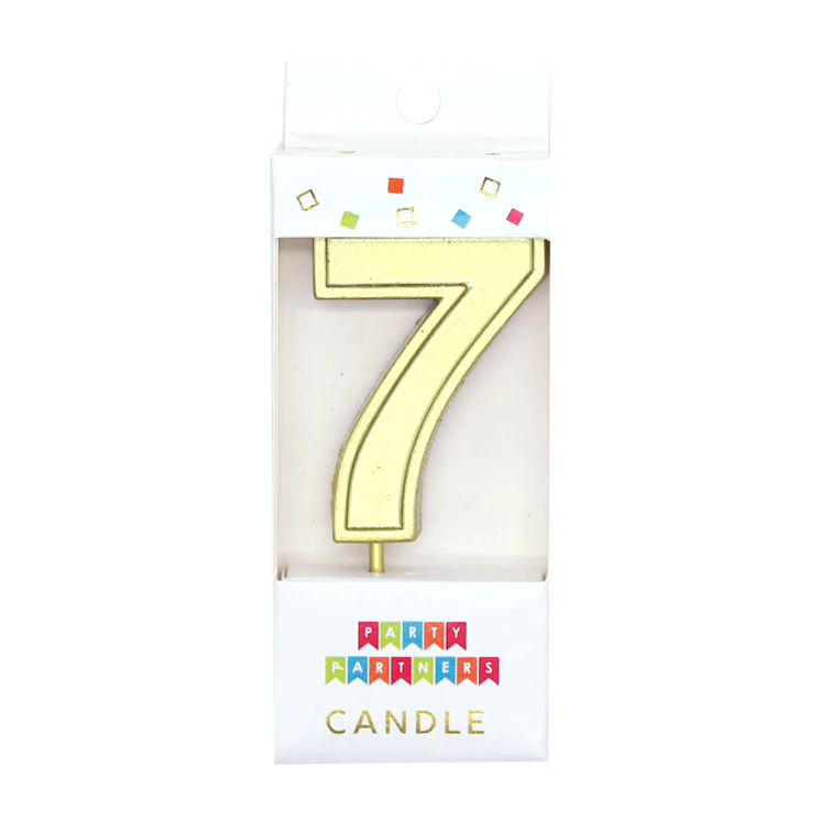 Gold Number Candle
