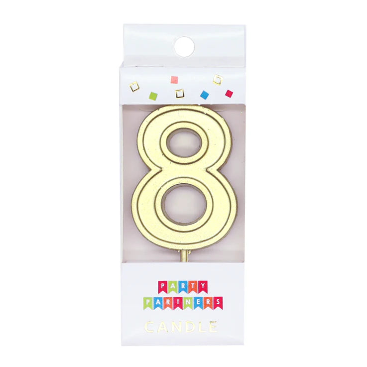 Gold Number Candle