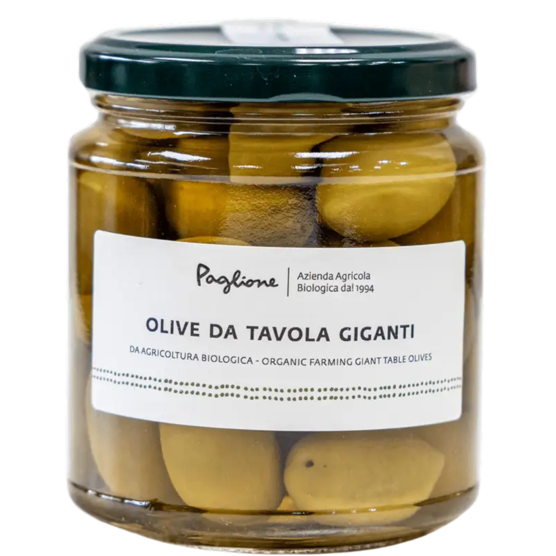 Organic Jumbo Green Table Olives by Agricola Paglione
