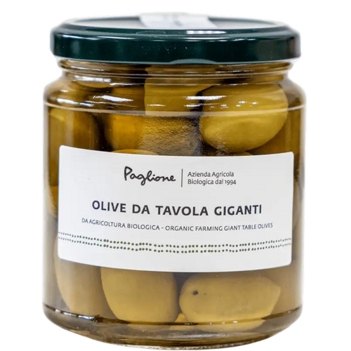 Organic Jumbo Green Table Olives by Agricola Paglione