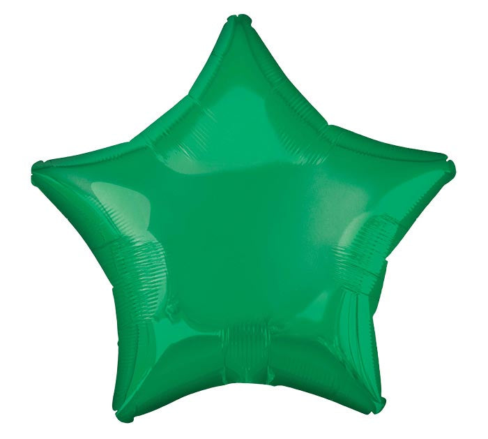 Green Star 19" Mylar Balloon
