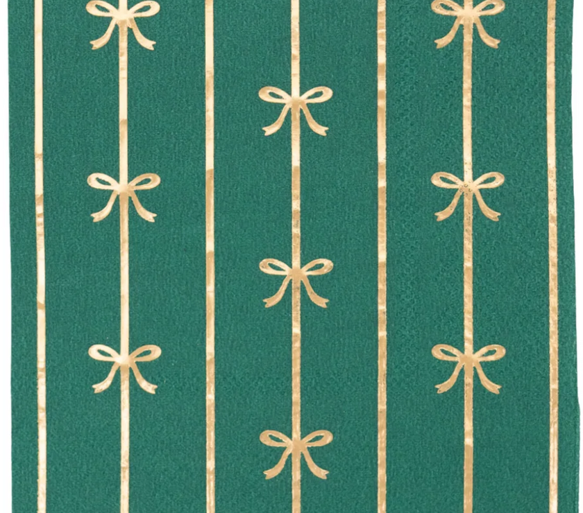 Emerald Green Signature Bow Small Napkins 20CT