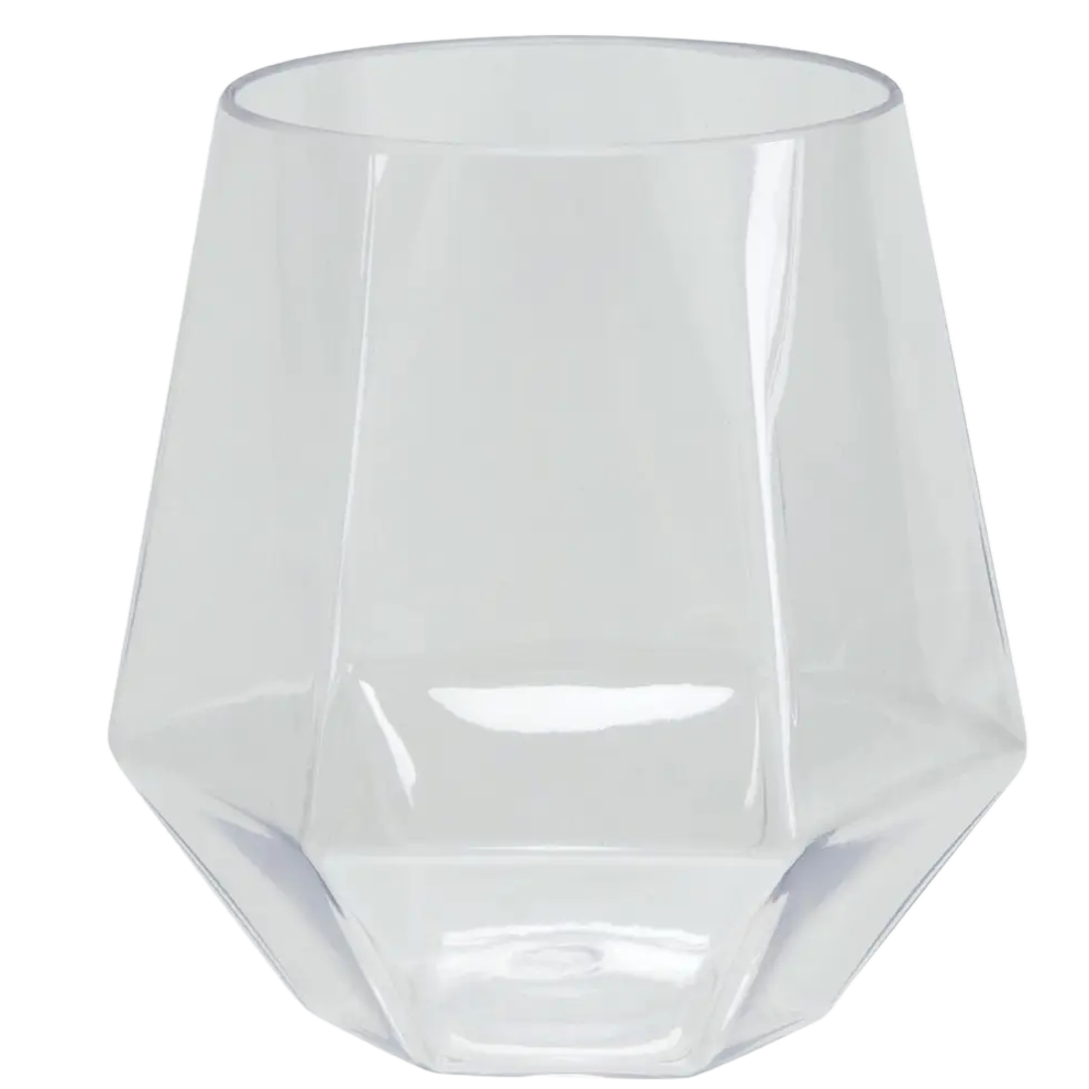Upscale Hex Clear 12 Oz. Plastic Wine Goblets 6CT