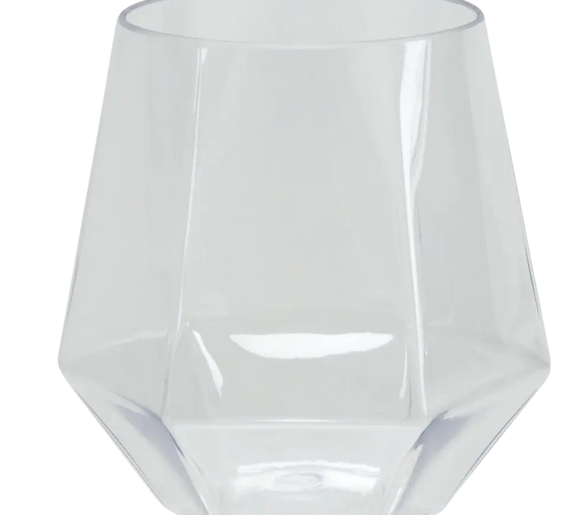 Upscale Hex Clear 12 Oz. Plastic Wine Goblets 6CT