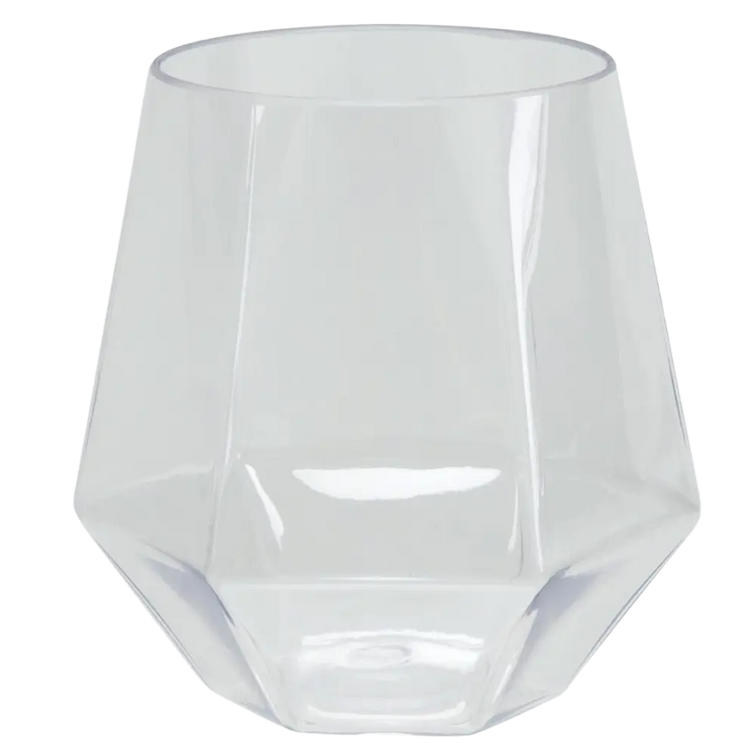Upscale Hex Clear 12 Oz. Plastic Wine Goblets 6CT