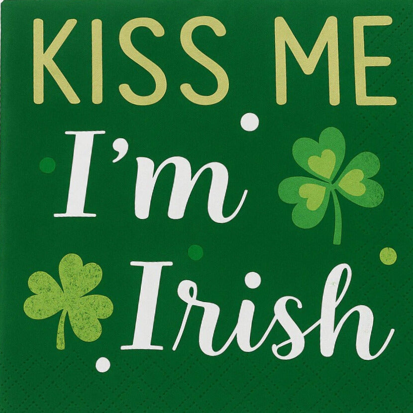 Kiss Me I'm Irish Cocktail Napkins - 16CT