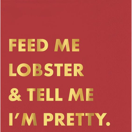 Feed Me Lobster Cocktail Napkins 20CT