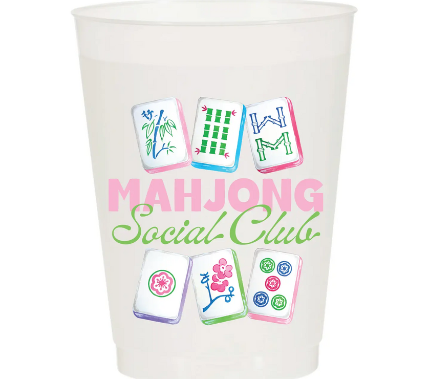 Mahjong Social Club Frosted Cups 10CT