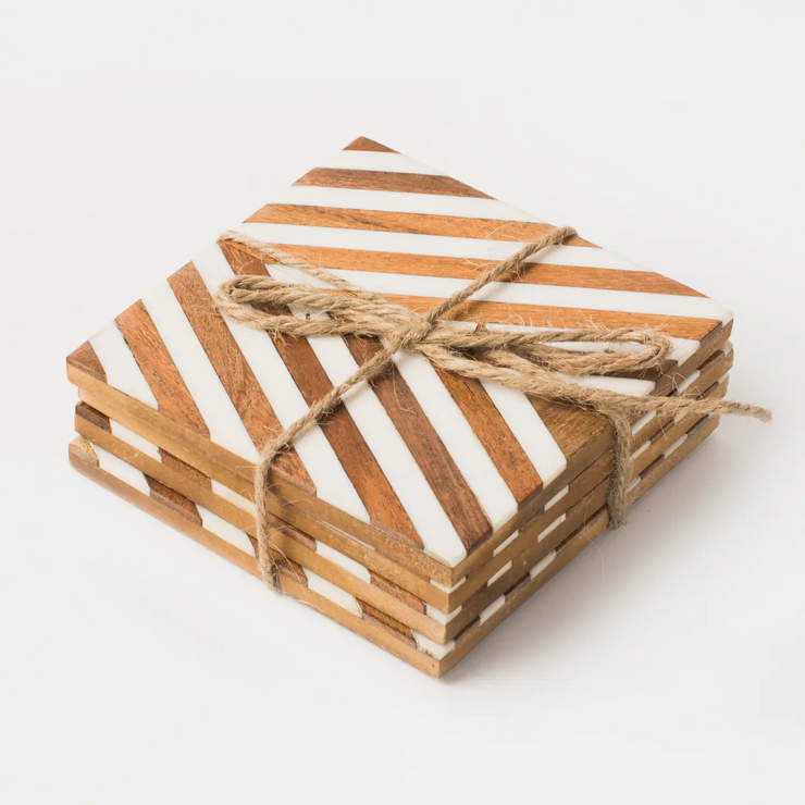 Marquewood Chevron Coasters - Set of 4