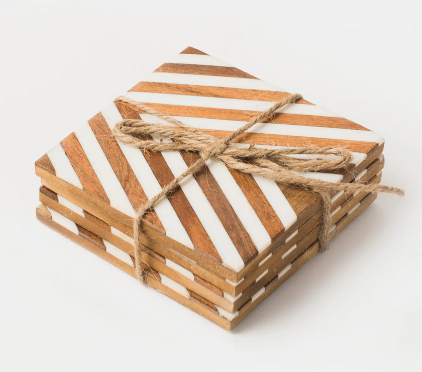 Marquewood Chevron Coasters - Set of 4