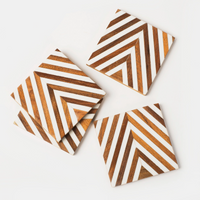 Marquewood Chevron Coasters - Set of 4