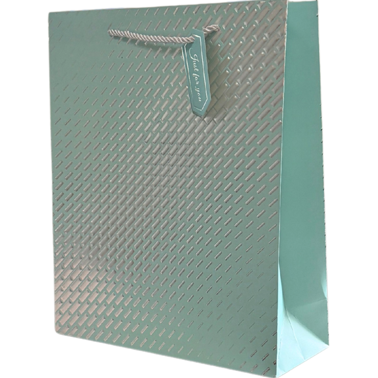 Mint Green and Silver Large Gift Bag