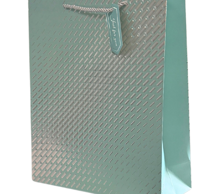 Mint Green and Silver Large Gift Bag