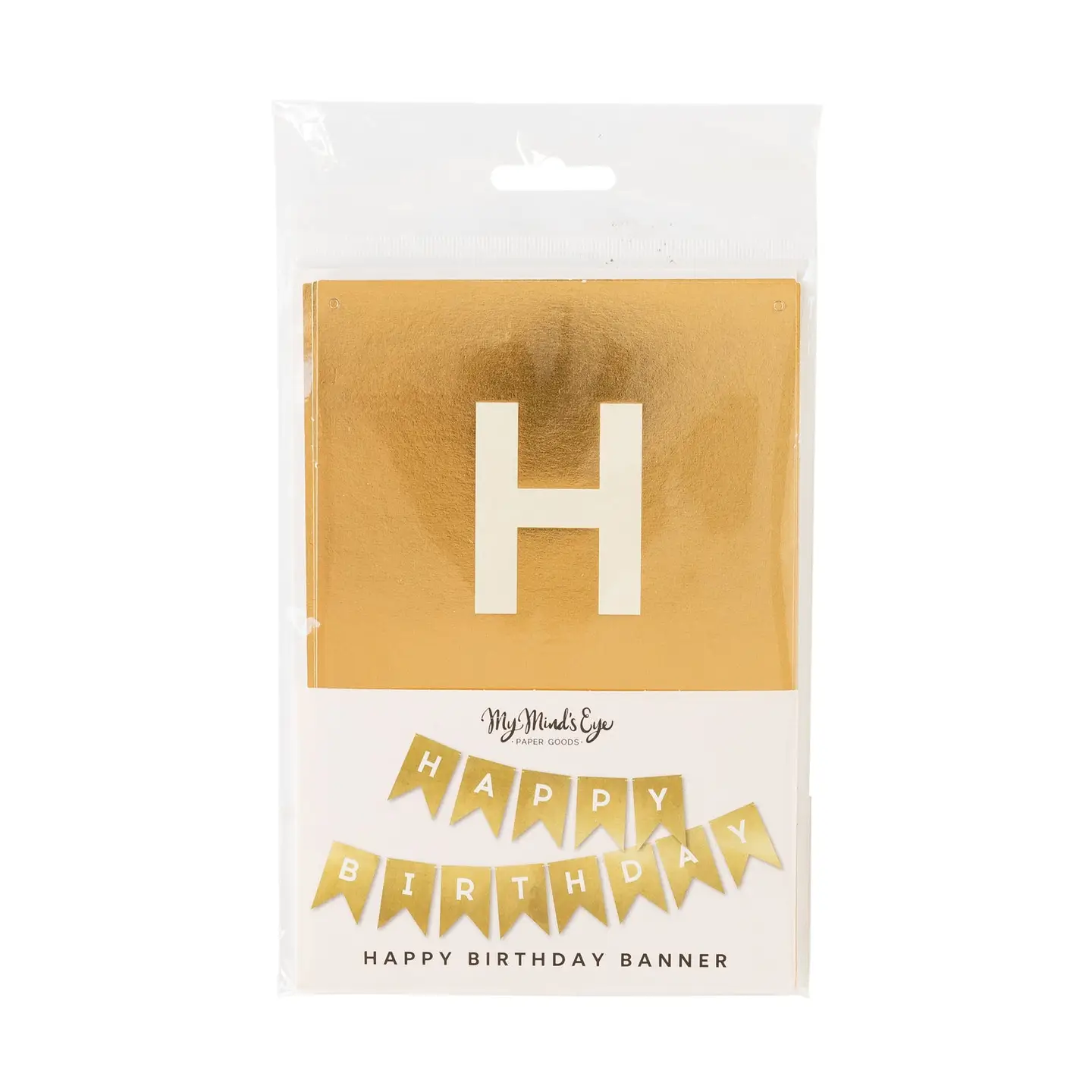 Gold Happy Birthday Banner