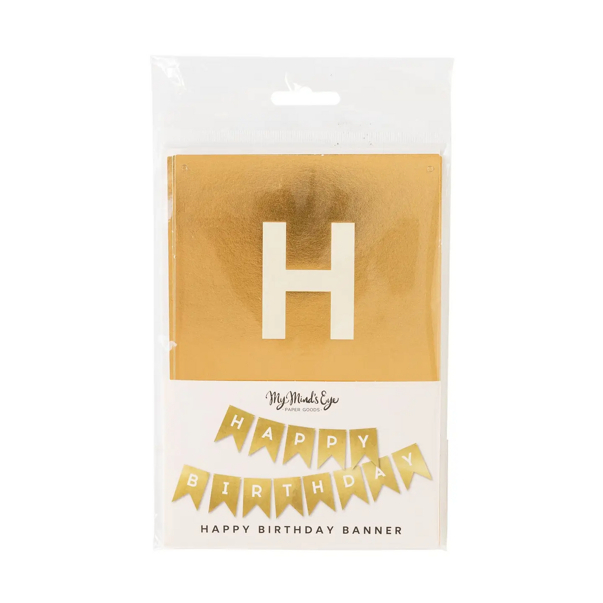 Gold Happy Birthday Banner