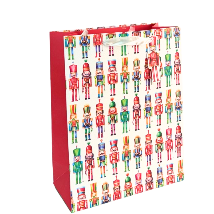 Rainbow Christmas Nutcracker Large Gift Bag