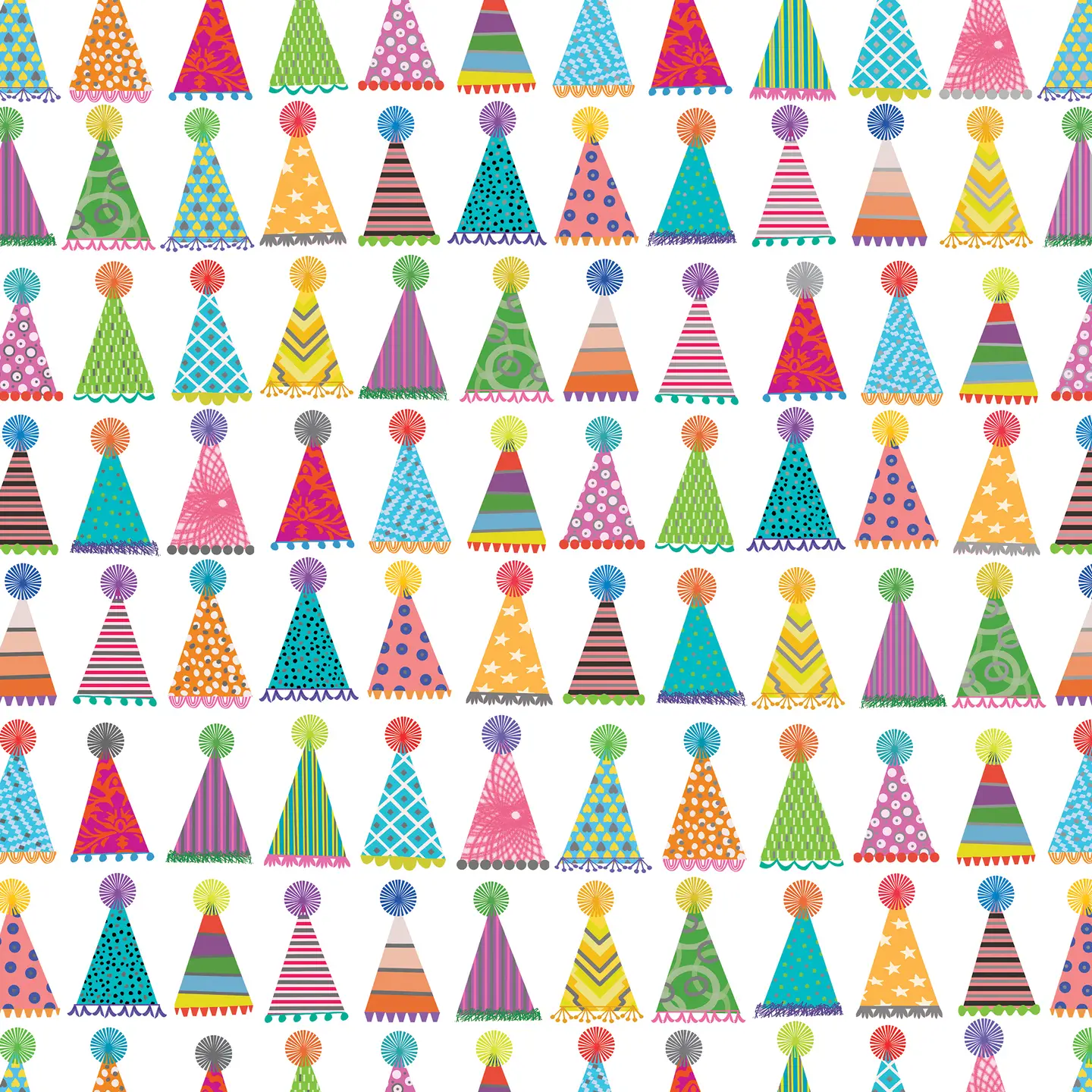 Party Hats Wrapping Paper