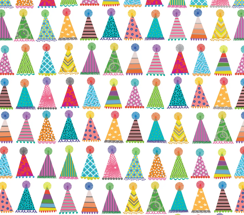 Party Hats Wrapping Paper