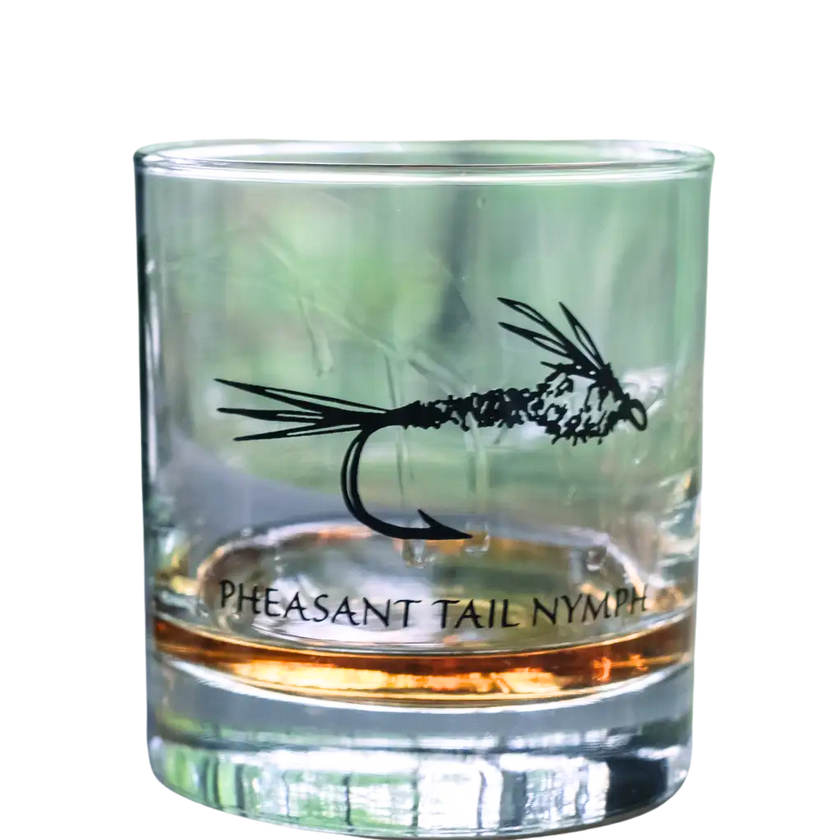 Fly Fishing Rocks Glass - Assorted Designs