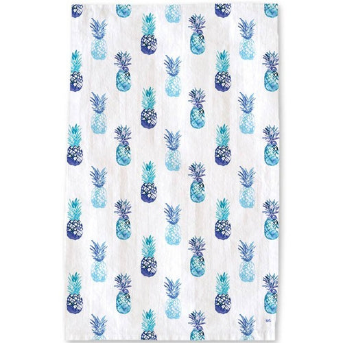 Blue Pineapple Tea Towel