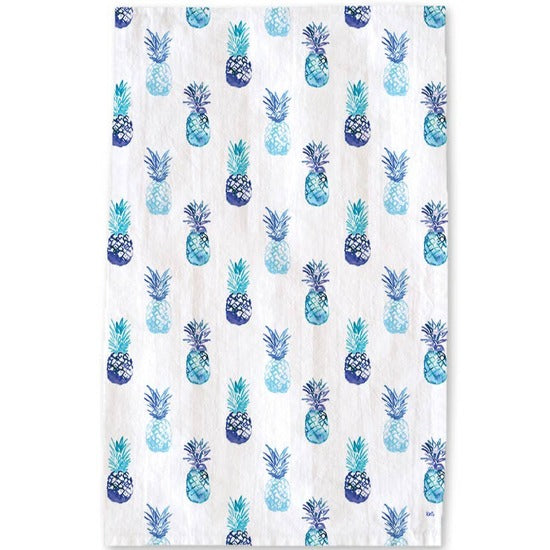 Blue Pineapple Tea Towel