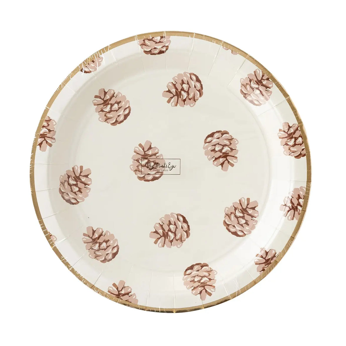 Harvest Pine Cone Paper Plates 8CT