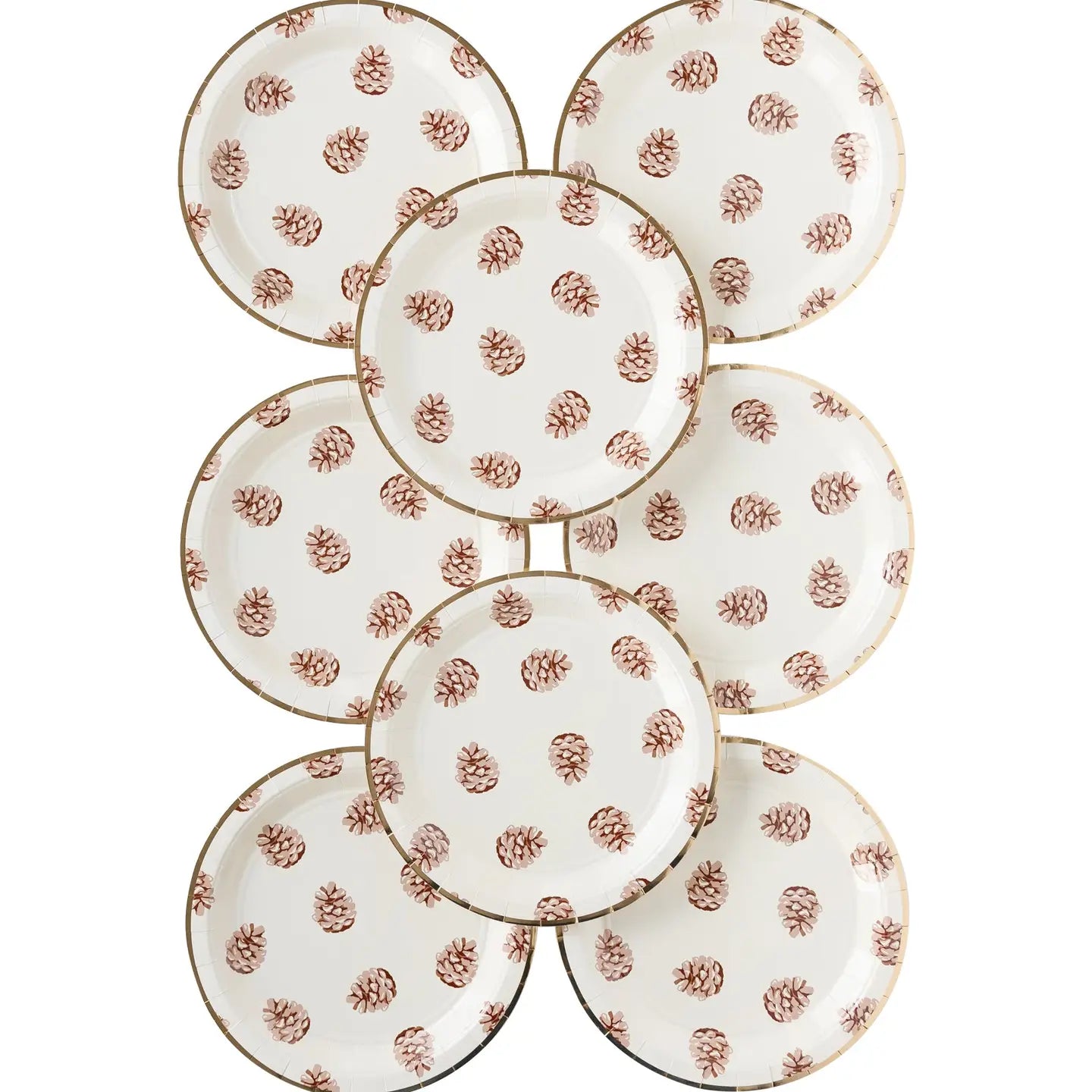 Harvest Pine Cone Paper Plates 8CT