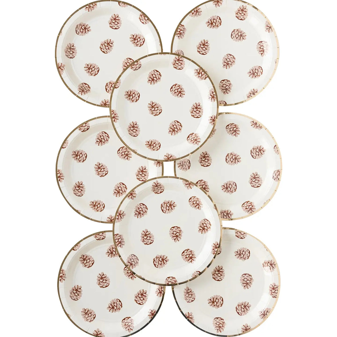 Harvest Pine Cone Paper Plates 8CT