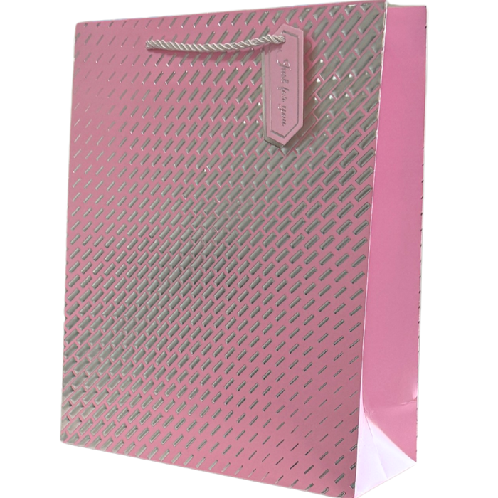 Pink and Silver Large Gift Bag