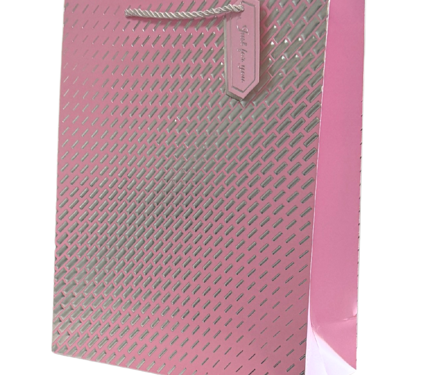 Pink and Silver Large Gift Bag