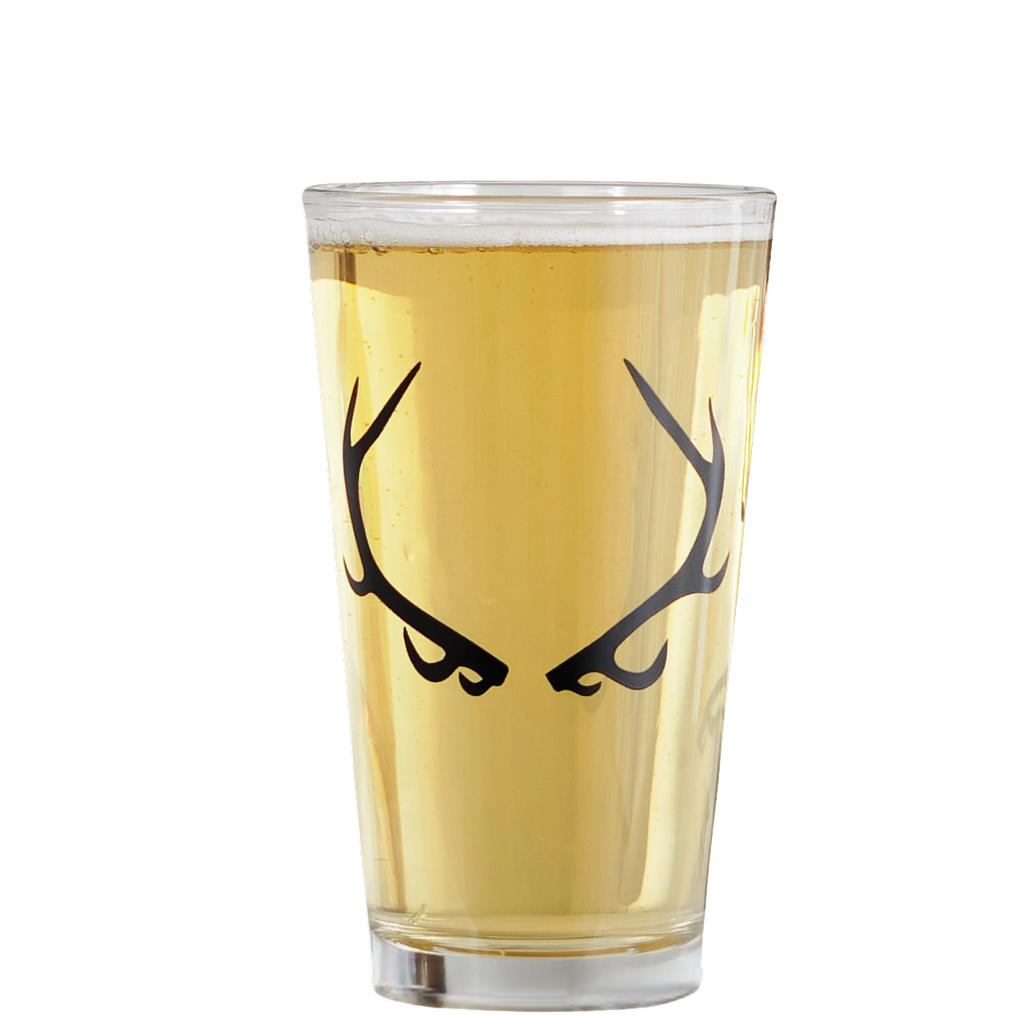 Antler Matte Black Pint Glass - 16 OZ