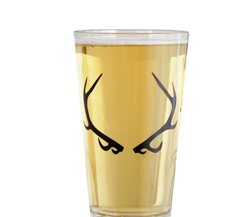 Antler Matte Black Pint Glass - 16 OZ