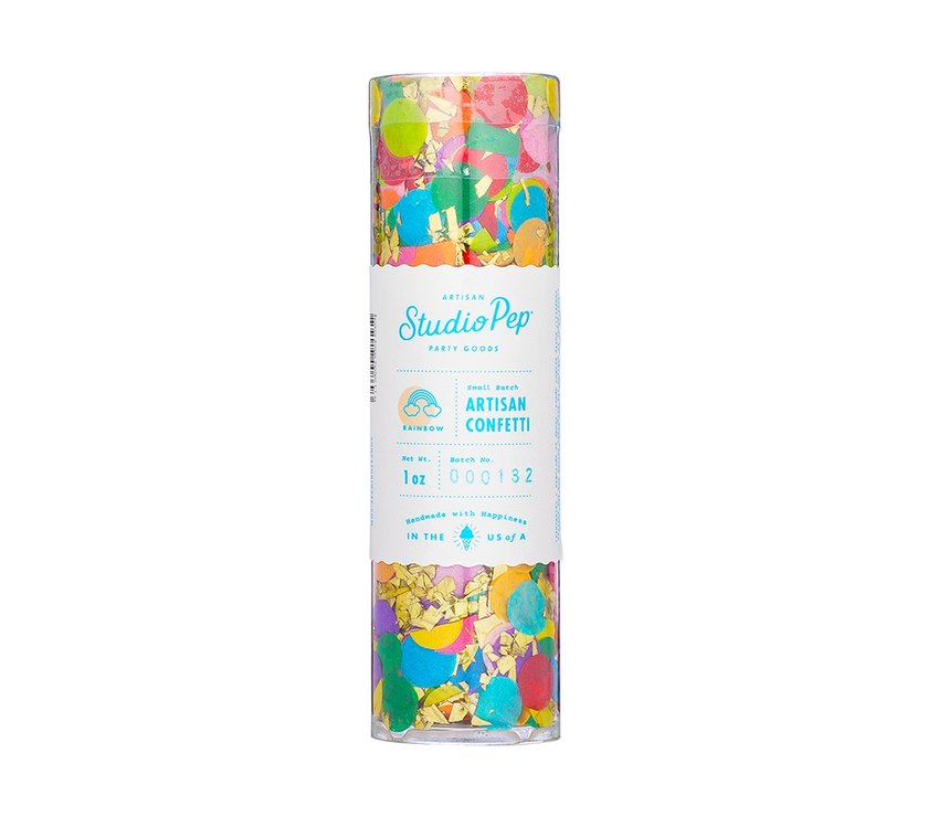 Rainbow Artisan Confetti Tube