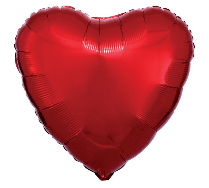 Metallic Red Heart 17" Mylar Balloon