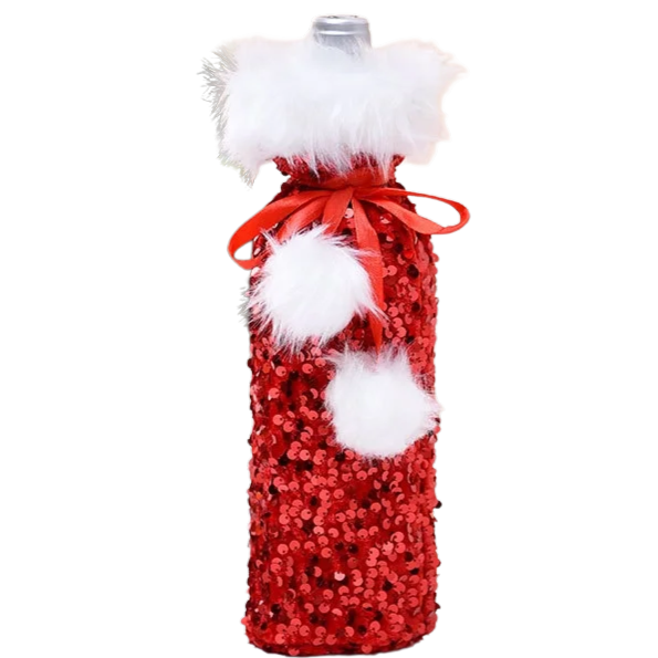 Red Sequin Bottle Bag