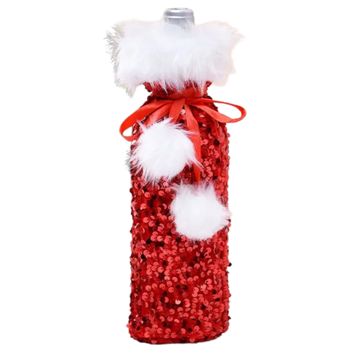 Red Sequin Bottle Bag