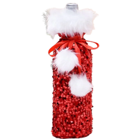 Red Sequin Bottle Bag