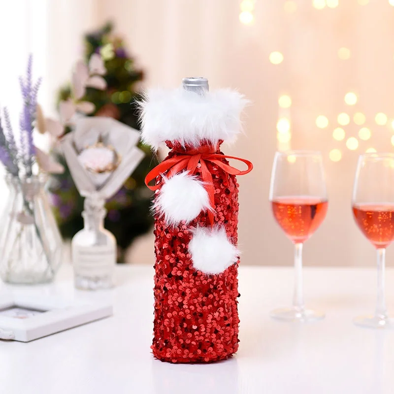 Red Sequin Bottle Bag