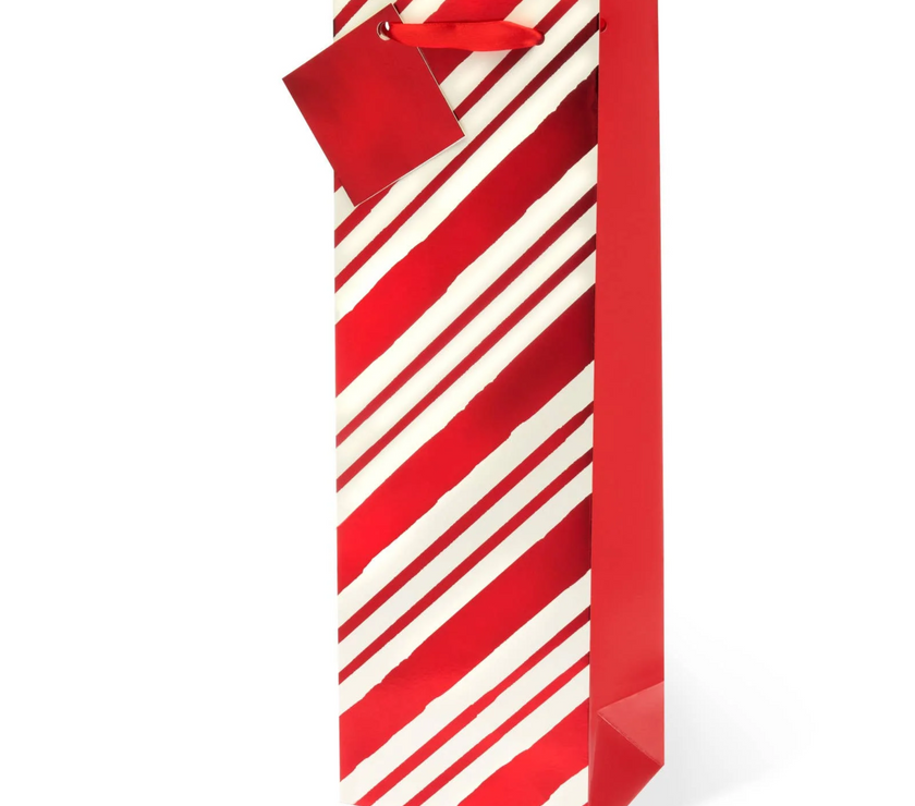 Candy Stripe Wine Bag