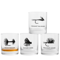 Fly Fishing Rocks Glass - Assorted Designs