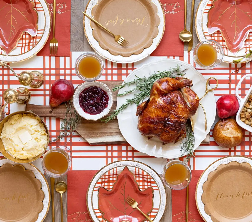 Harvest Plaid Paper Plates 8CT