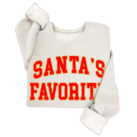 Santa's Favorite Glitter Sweatshirt